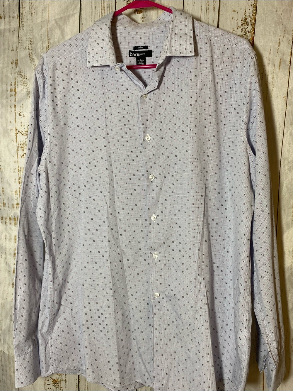 Bar III Light Blue Micro-Pattern Dress Shirt